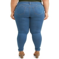 Wa Jean Juniors 'Plus veličine 3-gumba Push-up Skinny Jegging