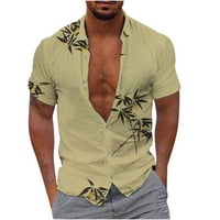 Muške košulje Rasprodaja Plus veličina casual gumbi Havajski print odbijena košulja kratkih rukava bluza