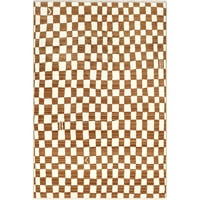 Nuloom Dominique Abstract Checkered Fringe Područje prostirke, 4 '6' 5