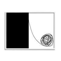 Stupell Industries Jednostavni apstraktni moderni crno -bijeli pisar, 16, dizajn atelirskih plakata