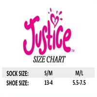 Justice Girls Ugodne nejasne čarape, 1-pack, veličine S&M L