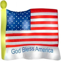 8 'izmjenjivi domoljubni ukras dvorišta američke zastave na napuhavanje Bog blagoslovio Ameriku 32289