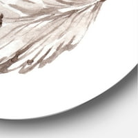 DesignArt 'Šareni Boho Art Feather Set III' Boemian & Eclectic Circle Metal Wall Art - Disk od 23