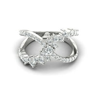 Veliki dijamantni prsten, prsten od ružičastog zlata po mjeri, dijamantni prsten za vjenčanje, prsten od čistog zlata od 14 karata,