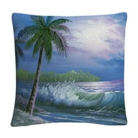 Mjesečeva u ključnom largu 'obalnim valovima majstora likovna umjetnost ukrasni jastuk za bacanje