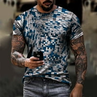 Muška ležerna majica s printom od 3 inča s grafičkim otiscima životinja, vrhovi dugih rukava, ležerna bluza