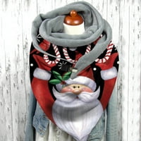 Zimski šal za žene, šal s božićnim printom, modni višenamjenski šalovi