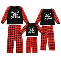Jedinstvene ponude ženske božićne jelene majice karirane hlače Obiteljska pijama setovi za spavanje