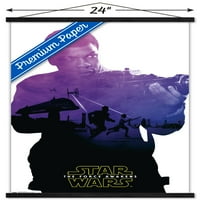 Zidni plakat Ratovi zvijezda: Sila se budi - Finnova ikona u drvenom magnetskom okviru, 22.375 34