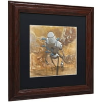 Zaštitni znak likovna umjetnost 'Trooper' platna umjetnost Craig Snodgrass, crni mat, drveni okvir