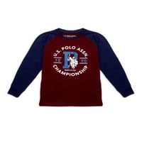 S. Polo Boys Grafički majica s dugim rukavima, 2-pack, veličine 4-18