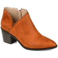 Brinley Co. Womens Scalloped bočno izrezani bootie