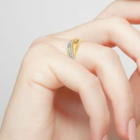 Personalizirani vjenčani prsten od 14k zlata preko srebrnog srebra ugraviran na muški zaručnički prsten s dijamantnim naglaskom