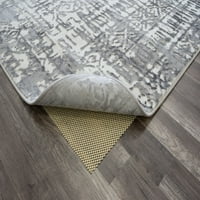 Vintage bijeli tepih od geometrijske kraljevske svile od 9.10 inča, 5.97 inča