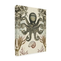 Naomi McCavitt 'Antiquar Menagerie Octopus' platno umjetnost