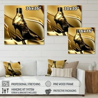 DesignArt Gold Champagne peta v platna zidna umjetnost