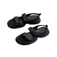 Modne ženske sandale na platformi Ležerne sandale ljetne cipele za plažu za šetnju lagana udobna traka za gležanj Crna 6,5