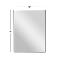 Decmode 18 24 crno pojednostavljeno zrcalo s tankim minimalističkim okvirom
