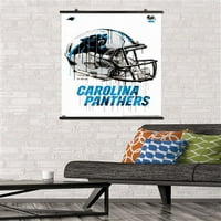 Carolina Panthers - plakat kaciga za kaciga, 22.375 34