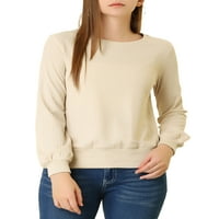 Jedinstvene ponude za ženski lampon rukav zavare zimski rebrasti džemper pulover