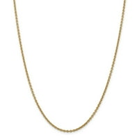 Kabelski lanac od pravog žutog zlata od 14 karata;; kopča od jastoga; za odrasle i tinejdžere; za žene i muškarce