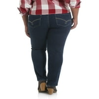 Ženska plus size midrise vitka ravna jean