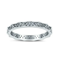 Imitacija kubičnog cirkonija, veličina - vječnost, zaručnički prsten koji se može graditi, vjenčani prsten od srebra