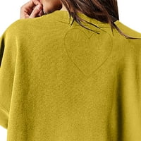 Ženska predimenzionirana majica s dugim rukavima, pulover s okruglim vratom, majice, široke majice, Mini haljina