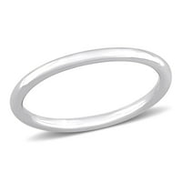Jednostavni zaručnički prsten od bijelog zlata od 10 karata za žene