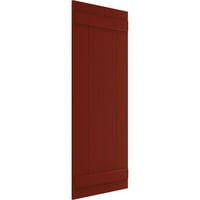 Ekena Millwork 1 2 W 52 H TRUE FIT PVC Four Board Pridružena ploča-n-batten kapke, paprika crvena