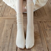 Ženske duge čarape u A-listi, par Termoelastičnih stilskih elastičnih antiseptičkih zimskih čarapa srednje duljine
