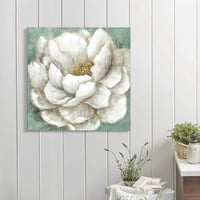 Sažetak cvjetnog cvjetanja bijelog cvijeća Umjetničko djelo ručno obojeno platno zidna umjetnost za ukrašavanje kupaonice