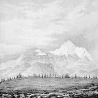 Pikes Peak, 1845. Pogled Na Pikes Peak, Colorado, Miljama Od Vrha. Litografija, 1845. Ispis plakata od