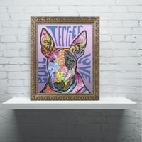 Zaštitni znak likovna umjetnost 'bik terijer luv' ukrašena zlatna uokvirena umjetnost Deana Russo