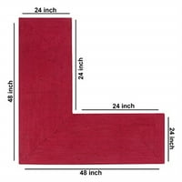 Najbolji trendovi Bordo jednobojni alpski polipropilenski pleteni tepih, 2 ' 4 ' 4 za sve uzraste