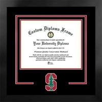 Diploma od 11 do 8,5 do Manhattan crni okvir s bonus slikama kampusa litografija