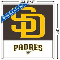 San Diego Padres - zidni poster s logotipom, 22.375 34