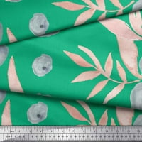 Pamučna tkanina od batista u bojama i listovima širine dvorišta u akvarelu