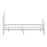 Weston Home Abigail Metal Platform Queen Bed, White