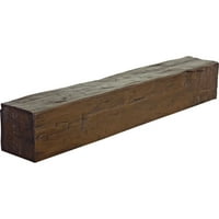 Ekena Millwork 4 H 8 d 60 W Hand Heuth Fau Wood Kamin Mantel, Premium Hickory