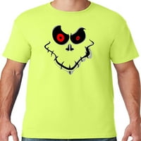 Muška majica sa zastrašujućim licem Duha za Noć vještica, 3-inčna zaštitna zelena