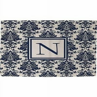 Thumbprintz Damask Monogram prostirka, plava