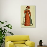 Wynwood Studio Fashion and Glam Tradicionalna umjetnost platna - Dark narančasta šetnica, zidna umjetnost za dnevnu sobu, spavaću