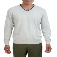 Pogon muški fini mjerač pamučnog džempera s V -izrezom - Veličine XS do 2xl