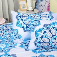 Jedinstvene ponude Bohemske pokrivače za pokrivanje jastuka za posteljinu Set Blue King-