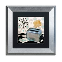 Zaštitni znak likovna umjetnost Fifties Kitchen I Canvas Art by Color Bakery Black Matte, Silver Frame