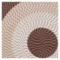 Pleteni tepih od 96 132 polipropilena-smeđa traka za sve uzraste