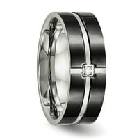 Stražnji prsten od nehrđajućeg čelika od nehrđajućeg čelika u crnoj boji s utorima od nehrđajućeg čelika