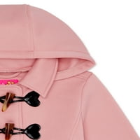 Pink Platinum Girls Ruffle Fleece jakna s detaljima o prebacivanju srca, veličine 4-16