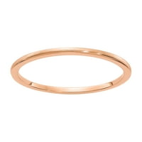 Ružičasti karatni prsten od ružičastog zlata, polukružni satenski prsten za izgradnju